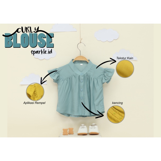 CURLY BLOUSE / ATASAN ANAK / BLOUSE ANAK 1 - 10TH / kemeja anak perempuan