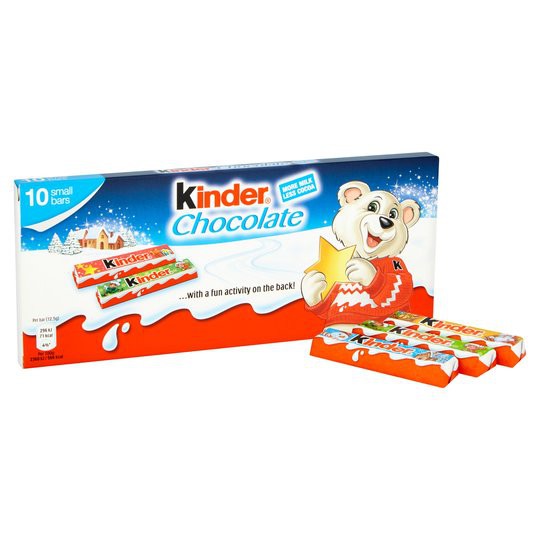 KINDER CHOCOLATE isi 10 BARS - Coklat Kinder Import isi 10