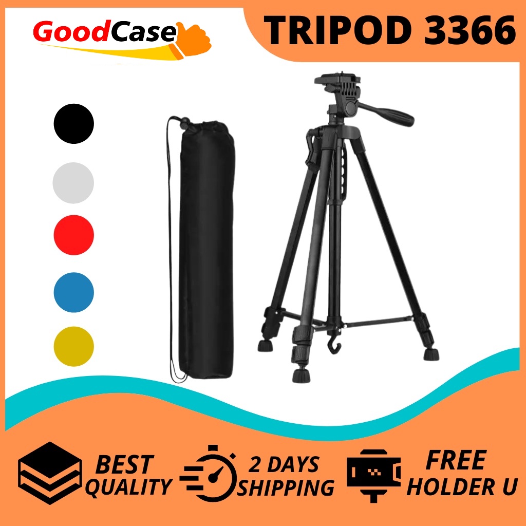 TRIPOD CAMERA 3366 YUNTENG ORIGINAL TRIPOD + HOLDER CAMERA DV SLR PORTABLE LIVE FULL LIGHT BRACKET/Free Holder U