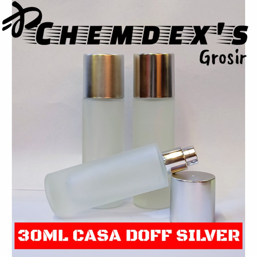 BOTOL PARFUM// CASA DOFF SILVER DRAT SPRAY// 30ML || botol parfum 30ml || botol drat
