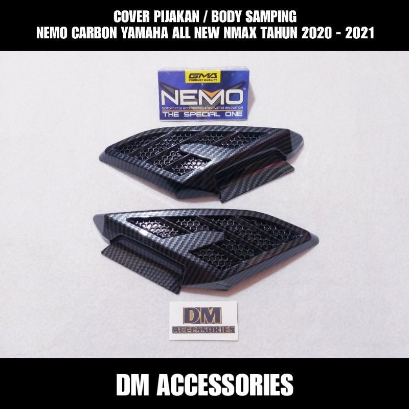 COVER BODY SAMPING YAMAHA NMAX TAHUN 2020 - 2021 NEMO CARBON