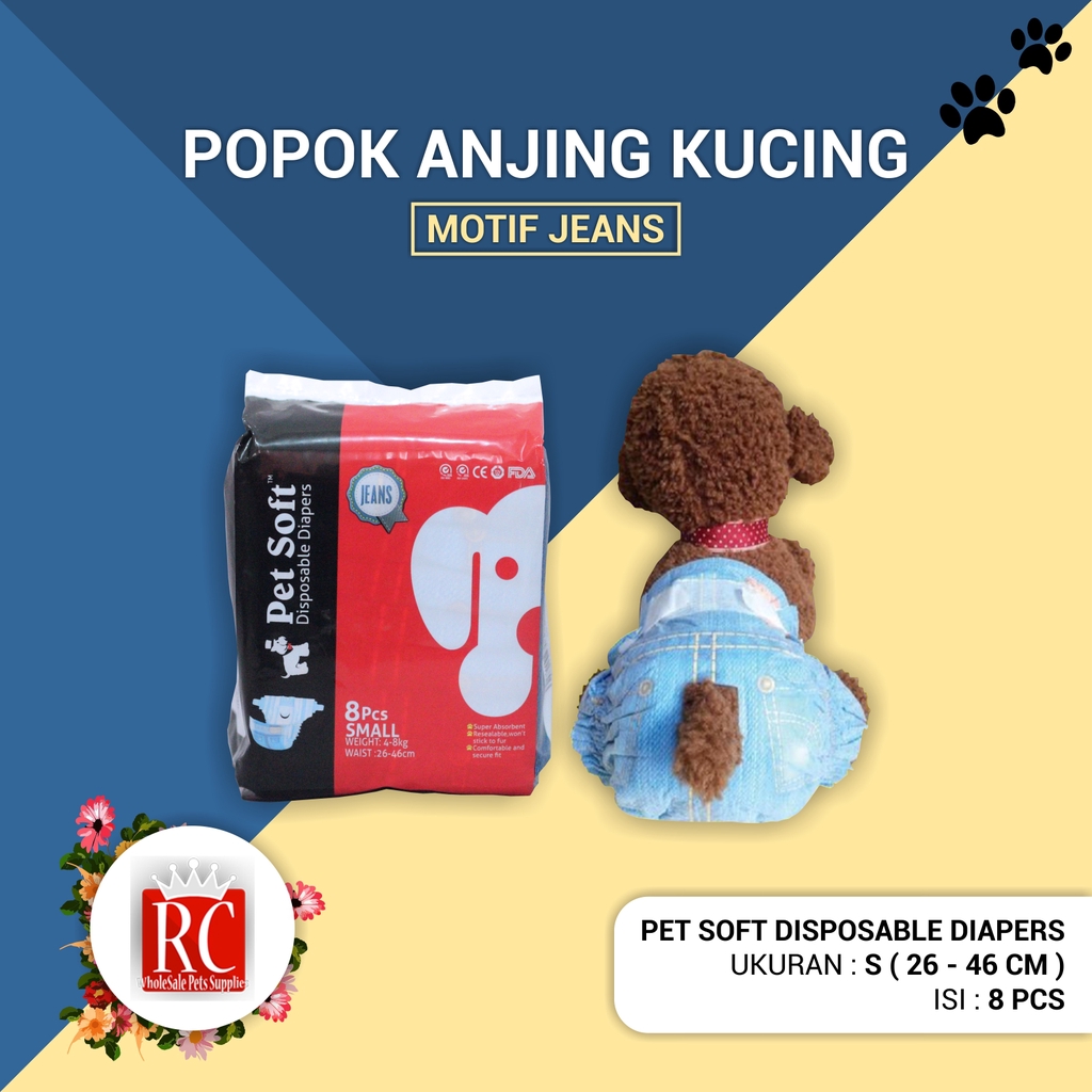 Popok Pampers Anjing Kucing Pet Soft Disposable Diapers Satuan