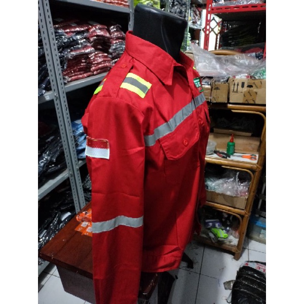 SERAGAM SAFETY MERAH BERLOGO HSE