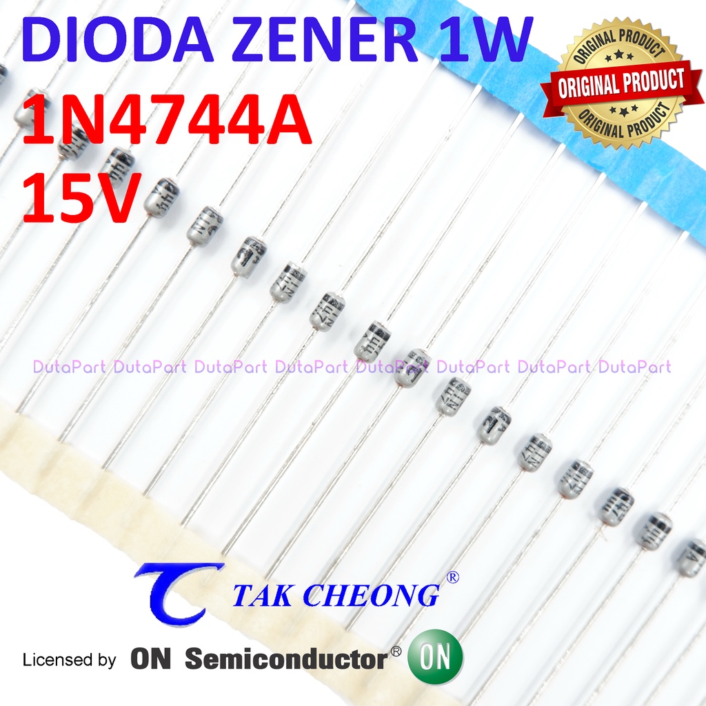 Dioda Zener 1N4744A 15V 1W ORIGINAL TC Licensed by ON SEMI 1N4744 15 V