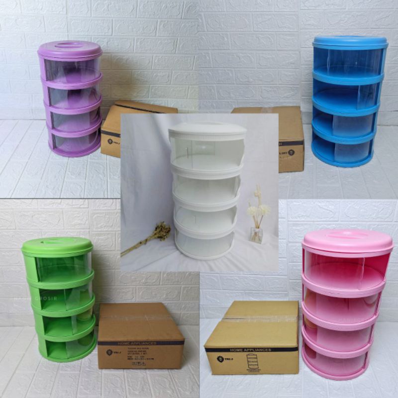 Food Storage 4 Susun Food Cover Layer Penutup Makanan Tudung Saji Susun 4 Tingkat Tri J