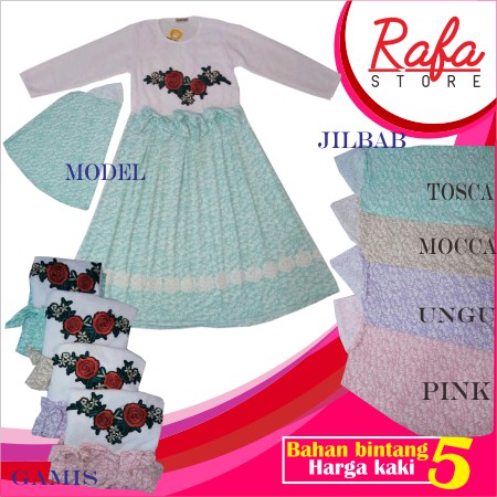 Gamis Anak Perempuan / Pakaian Muslim Anak Wanita / Busana Muslim Anak / Baju Muslim Anak
