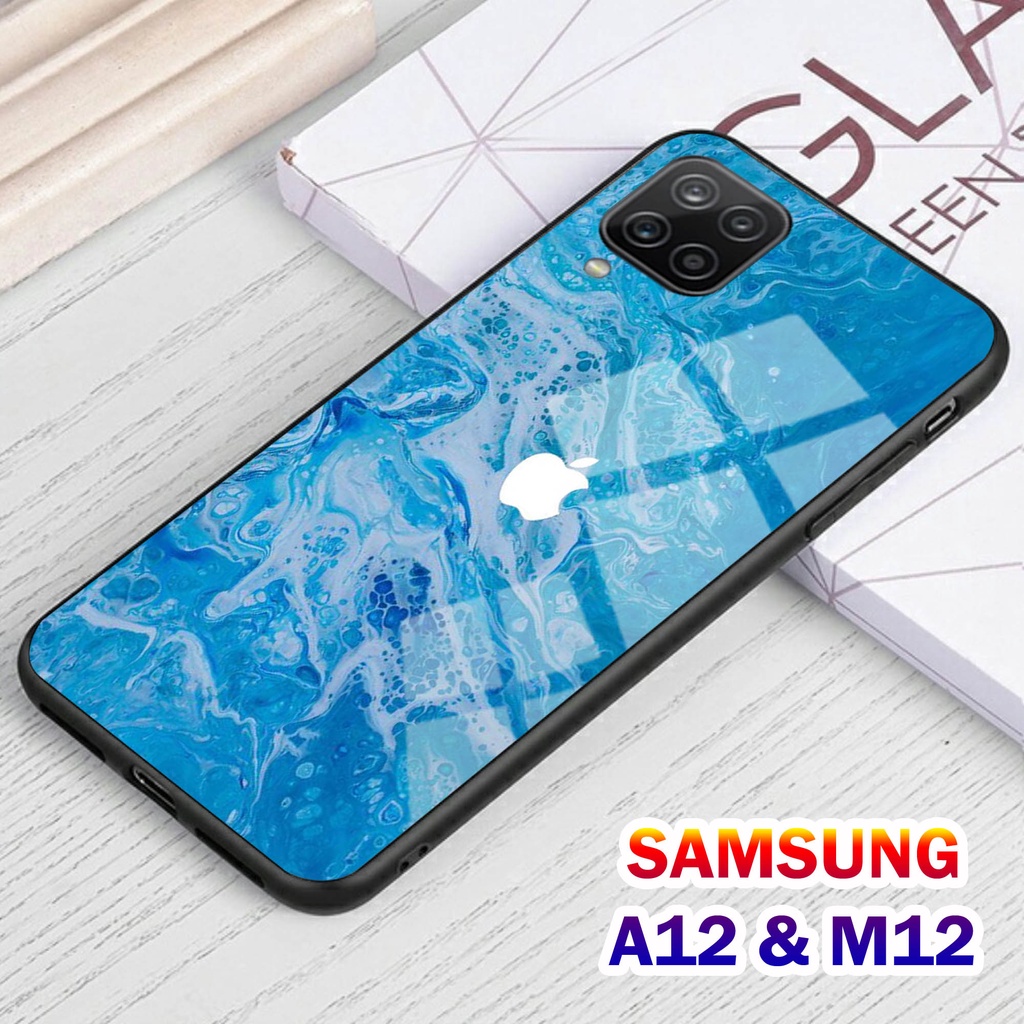 Softcase Glass Kaca SAMSUNG A12 , M12 - Casing HP SAMSUNG A12 , M12 [ S47 ].