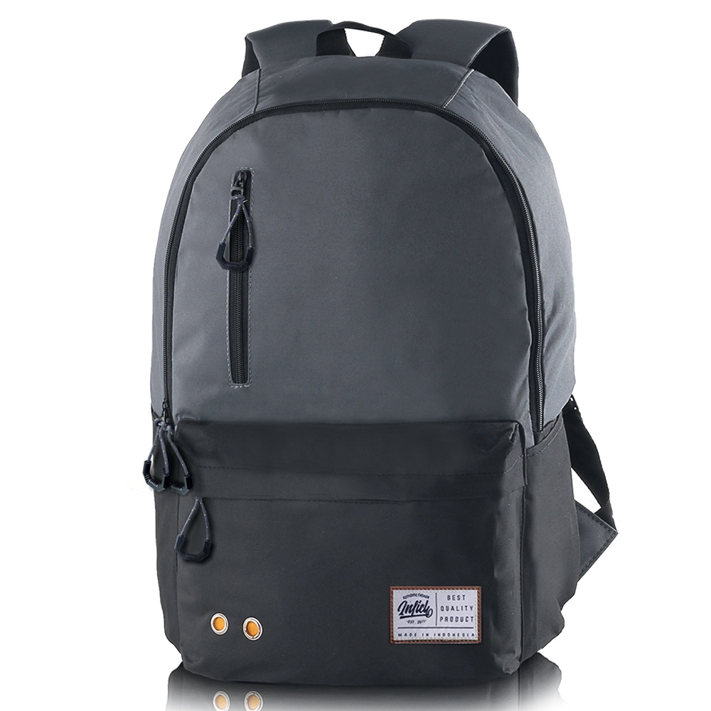 Tas Sekolah Pria SMP SMA Hitam Polos Garsel Original GWH 5630