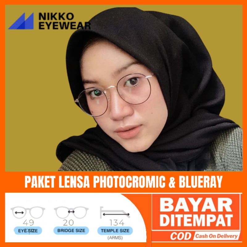 Paket Kacamata URSULA, Gratis Lensa Photocromik, Gratis Lensa Blueray,