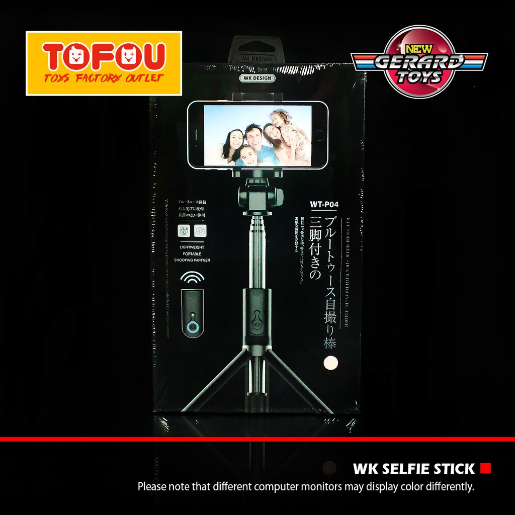 WK Design Selfie Stick WT-P04 Pink Original Murah