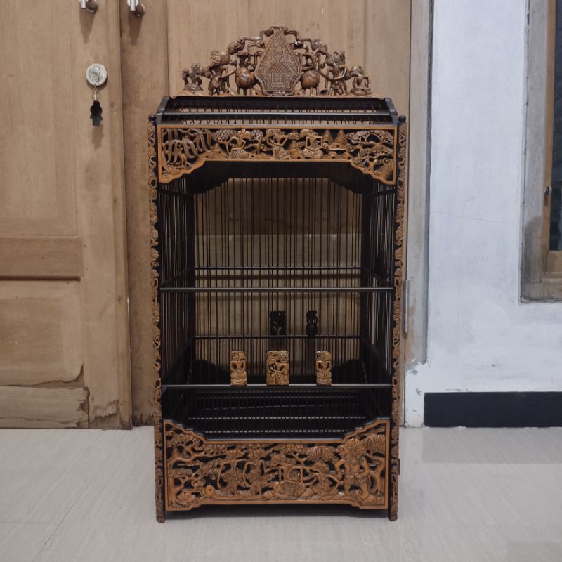 Sangkar Ukir Kotak Motif Wayang Ready Stock