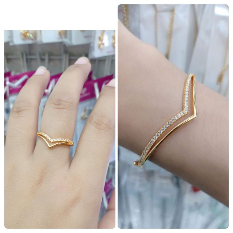 SET GELANG CINCIN AUREL DEWASA PERMATA ZIRCON