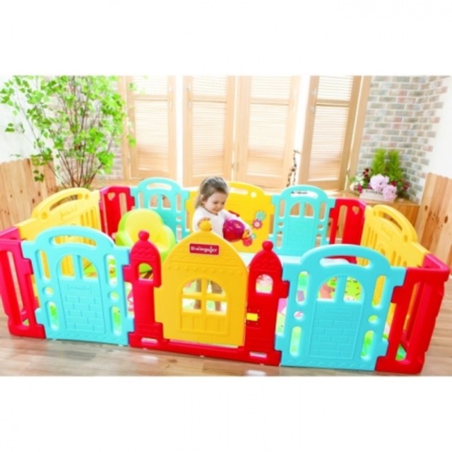 Dwinguler Rainbow Castle Playroom Play Room Pagar Main Anak Baby Kids Fence