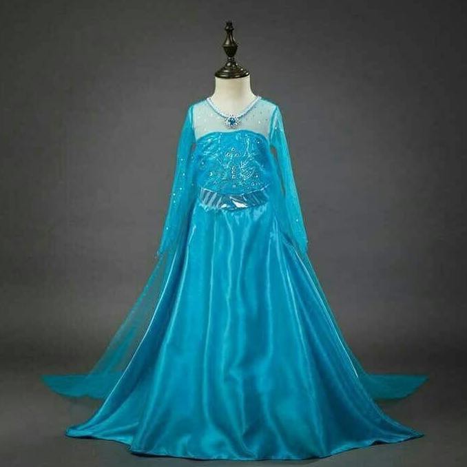 DRESS ELSA FROZEN 999 GAUN ULTAH ANAK