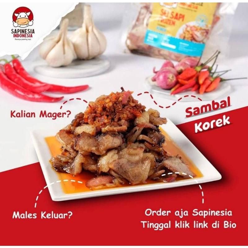 Sei Sapi Sapinesia Daging Asap Frozen 130gr