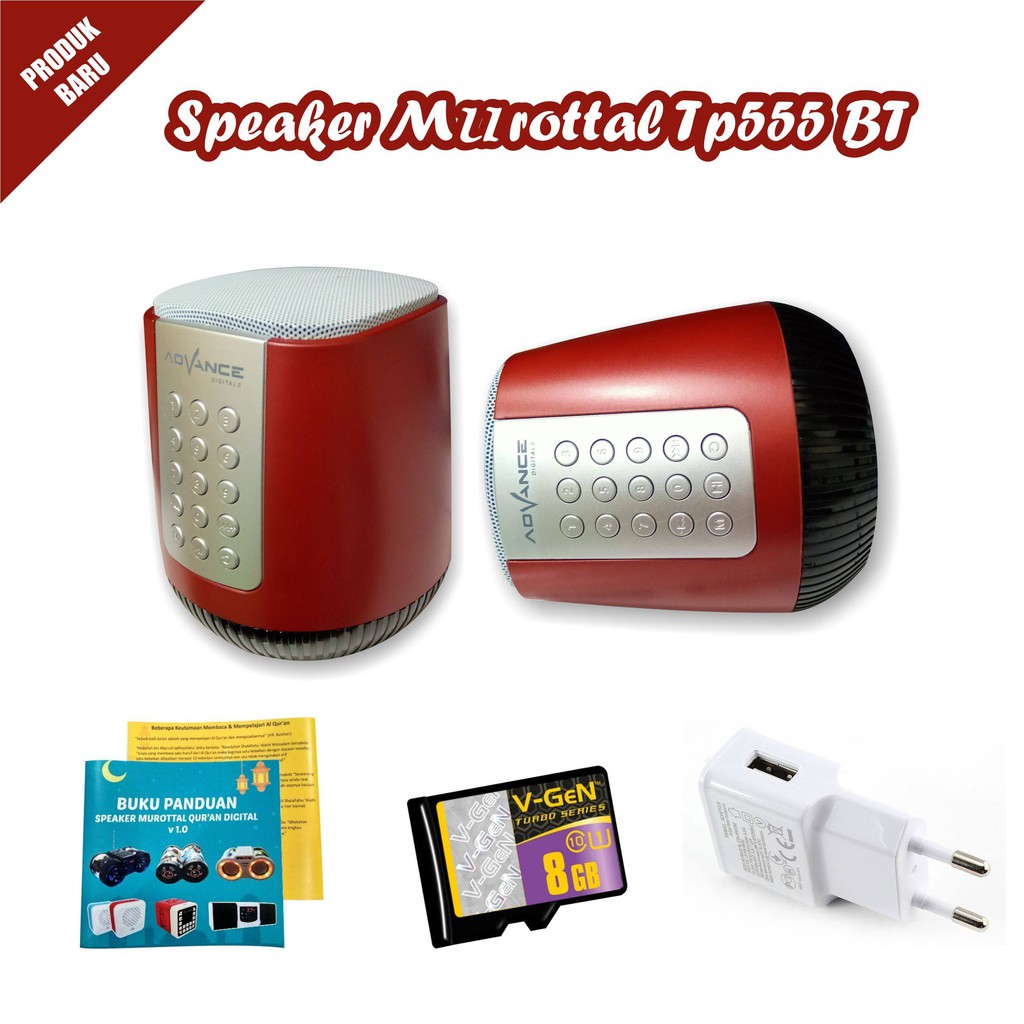 Speaker Quran Bluetooth Al Qur'an Murottal Speaker Tp555 plus Adaptor