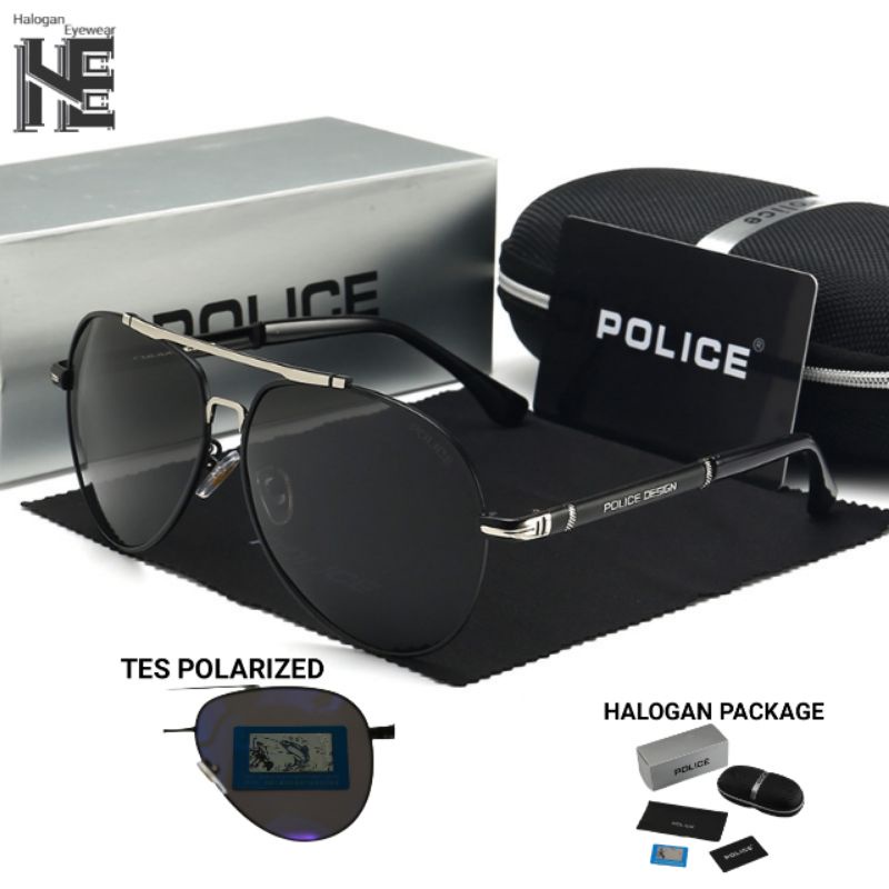 Kacamata Mengemudi Keren Pria Hitam Anti UV400 Polarized P758 Sunglasses Terbaru Premium Kekinian