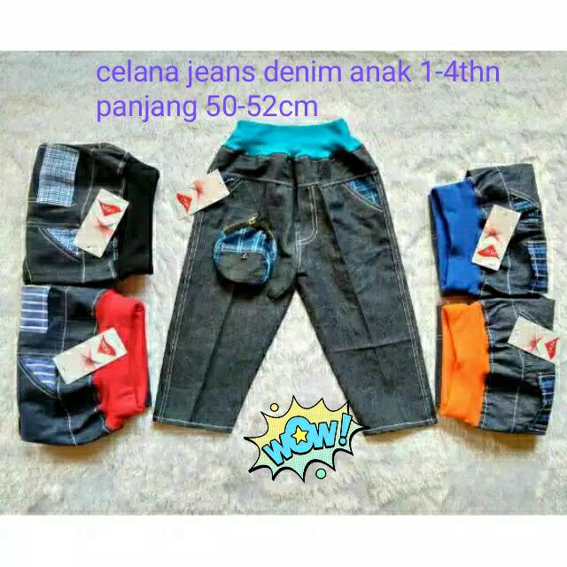 Jeans denim anak, lembut tidak kaku