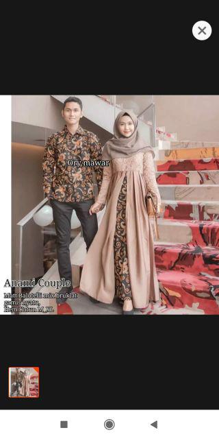 Tasyananu_batik (165 Rb Sepasang) Couple Ayushita / Couple Batik Selendang Ayushita/ Pager Bunga