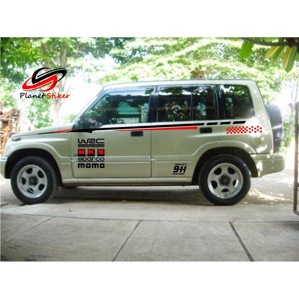 CUTTING STICKER STIKER LIST MOBIL SUZUKI ESCUDO RACING DEVELOPMENT Shopee Indonesia