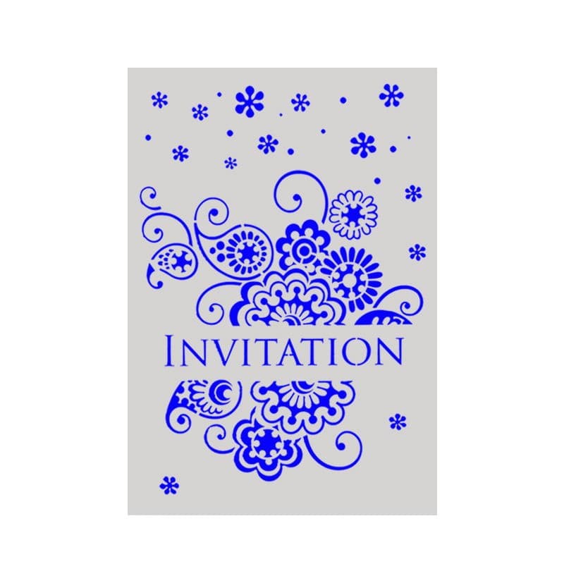 Plastic Stencil - Invitation Pattern (29,5x21,0cm)