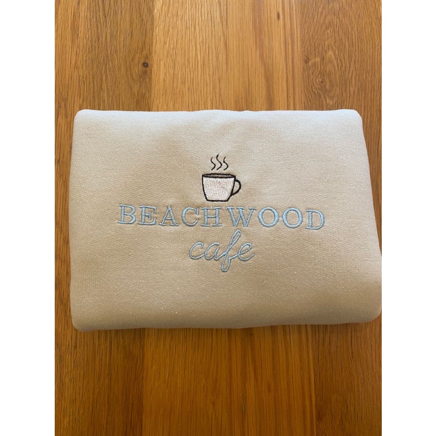 SWEATER WANITA BORDIR BEACHWOOD CAFE SIZE M - XXL  - SWEATER KEKINIAN PREMIUM