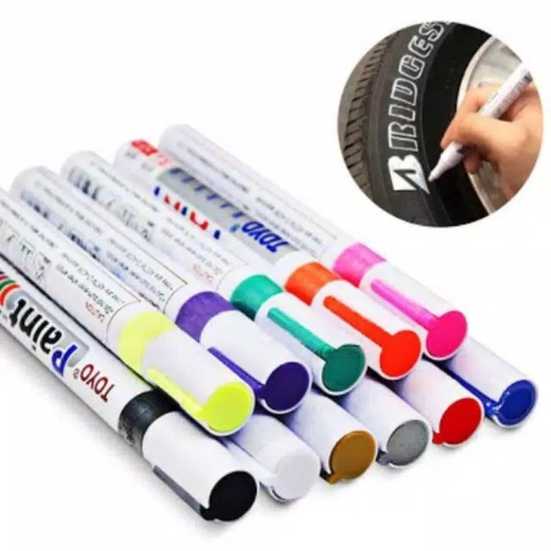 

RATUDELI Spidol Warna Spidol Ban TOYO - Paint Marker Toyo Original - Spidol Nat Keramik Ori