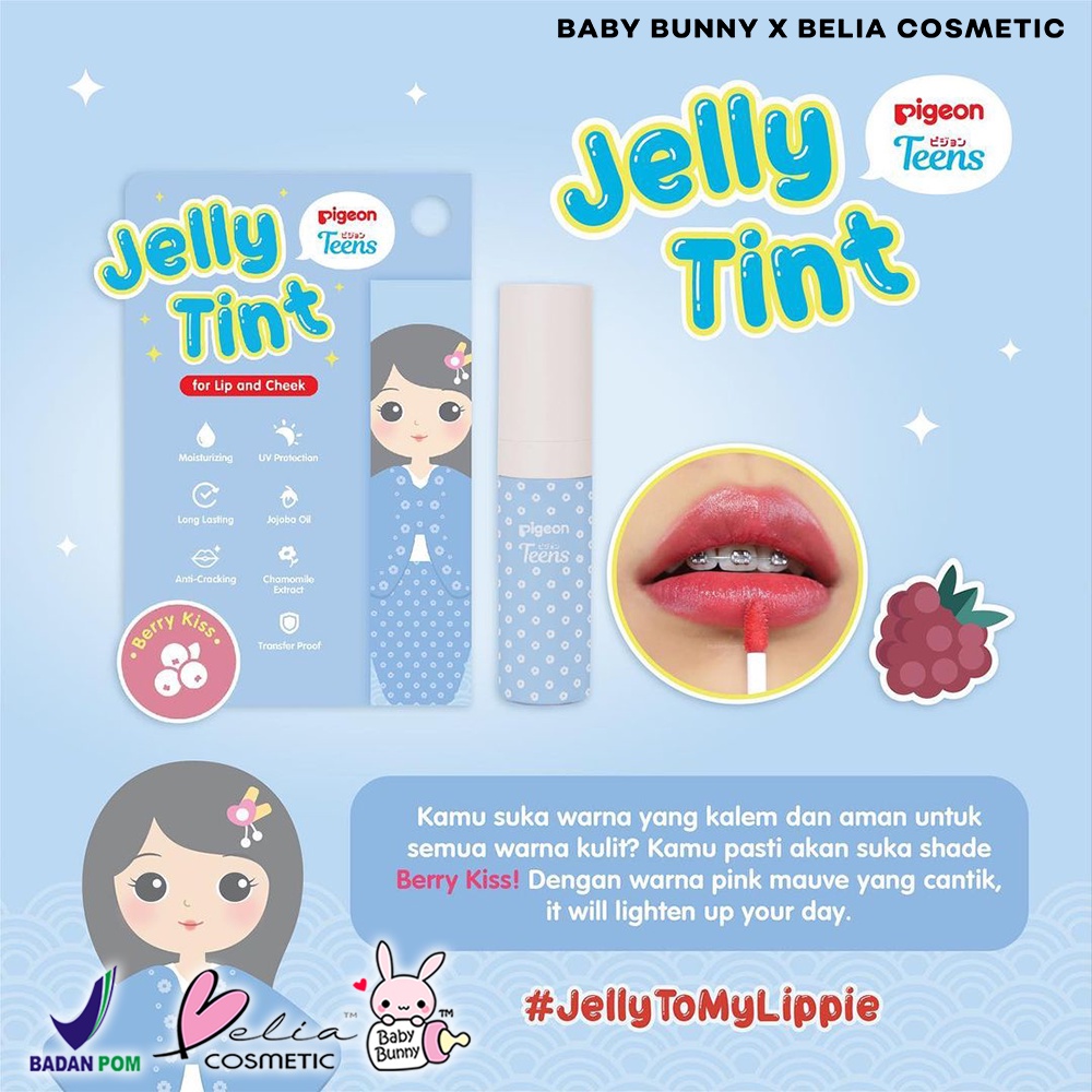 ❤ BELIA ❤ PIGEON Teens Jelly Tint | Lip Tint | Lip and Cheek | Pelembab Bibir BPOM