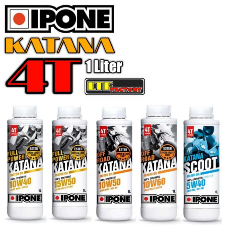 IPONE KATANA SCOOT FULL POWER OIL - OFF-ROAD 5W40 10W40 15W50 10W50 10W60 - Oli PELUMAS MESIN SEPEDA