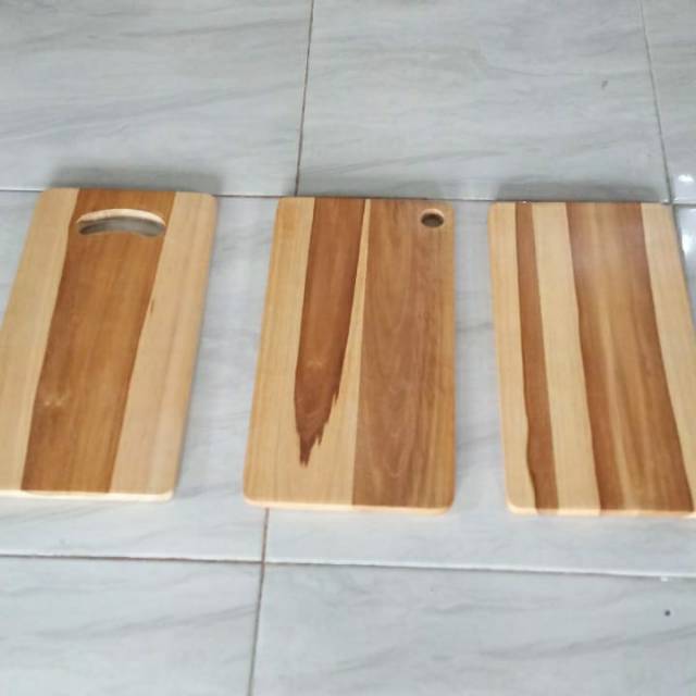 Talenan Kayu JATI 34 x 18 cm MURAH / Wooden Cutting Board