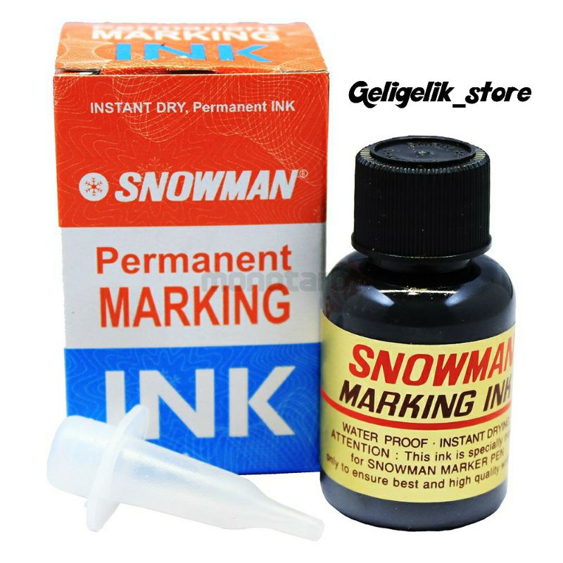 

TINTA ISI ULANG SPIDOL PERMANEN SNOWMAN / REFILL INK SPIDOL PERMANENT