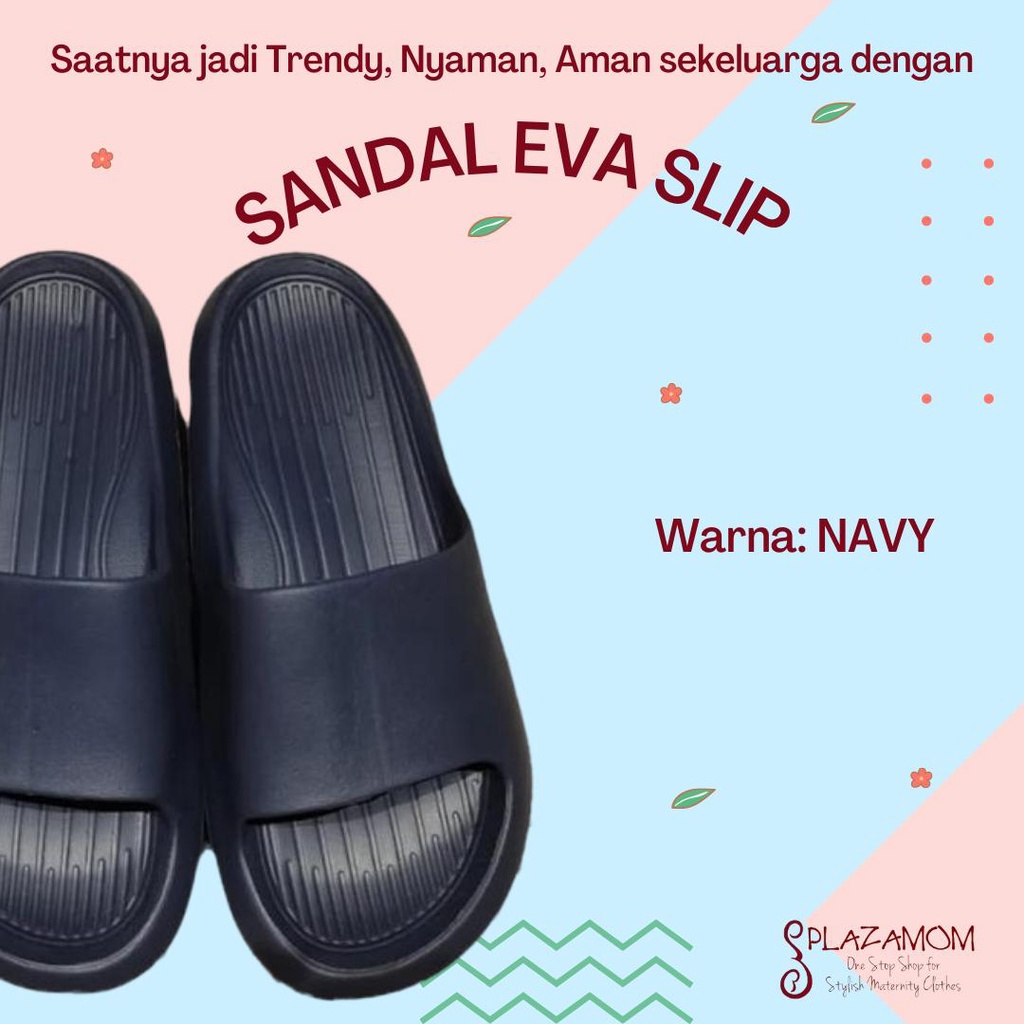 Sandal EVA karet PRIA DEWASA sendal slippers selop slip strap family keluarga polos anti slip nyaman ringan trendy cocok untuk outdoor indoor kualitas premium