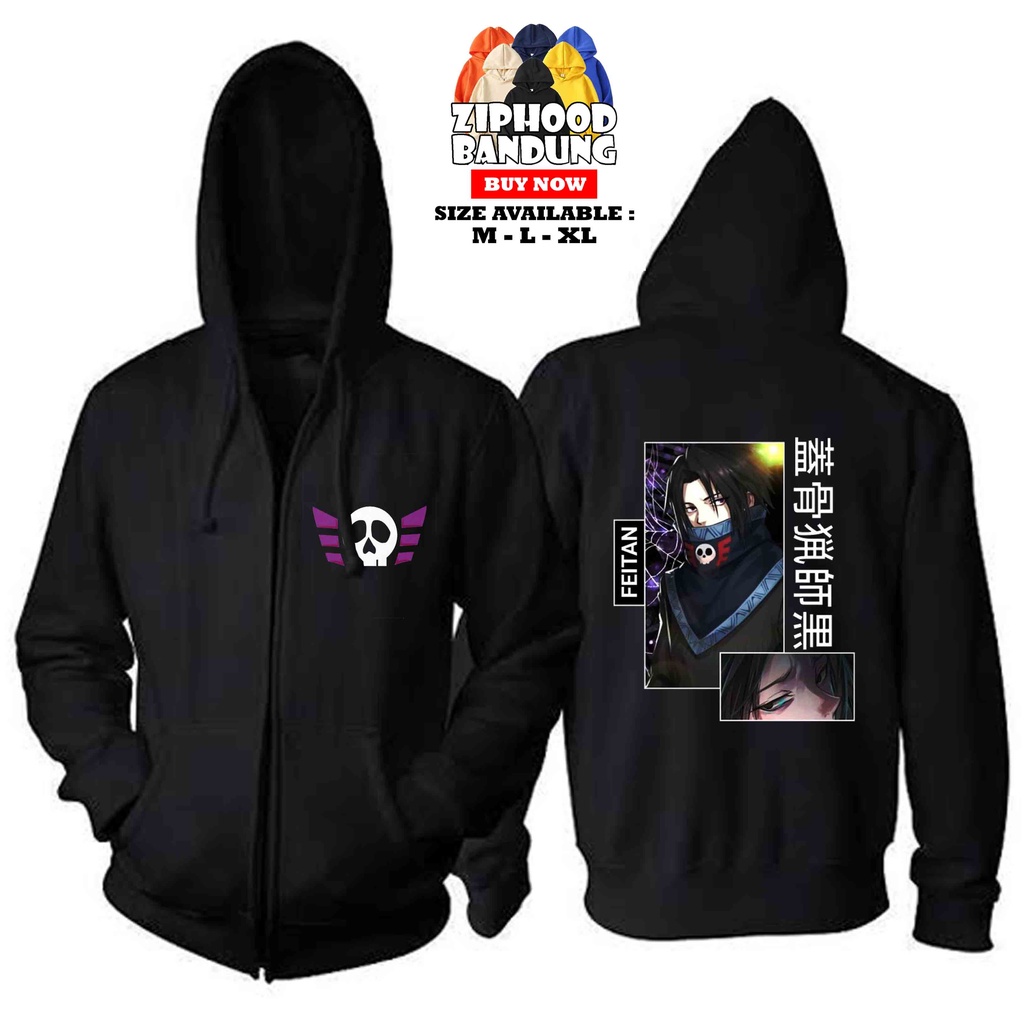 Jaket Zipper Hoodie Dewasa Feitan - Kaos Anime Hunter X Hunter 697 - ZIPHOOD BANDUNG