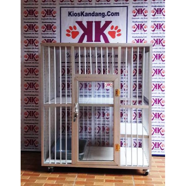Kandang Kucing Alumunium Tipe KKC-02M (Uk. 80x45x90cm) 2 Lantai Minimalis-3