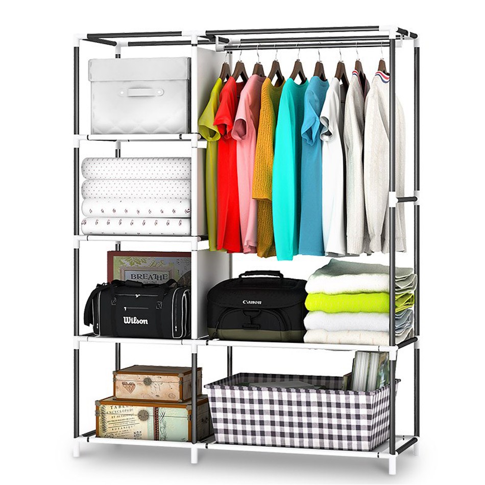lemari pakaian / lemari baju portable lemari serbaguna dengan kain di gulung ke atas 105NT lemari kain