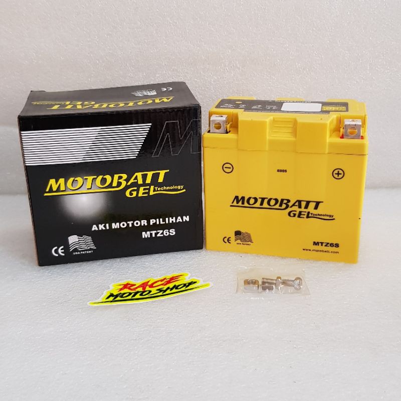 BATERAI - AKI MOTOBATT GEL MTZ6S KLX Dtracker BF 150 CRF 150 CB150 FU150 VARIO125 DAN 150