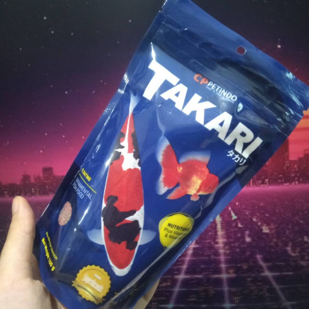 PELET TAKARI MIX 100 GR ORNAMENTAL FISH FOOD (1MM) BLUE / TAKARI BIRU