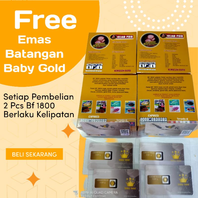 Pelet ikan louhan, pakan louhan BF1800 colour huncher