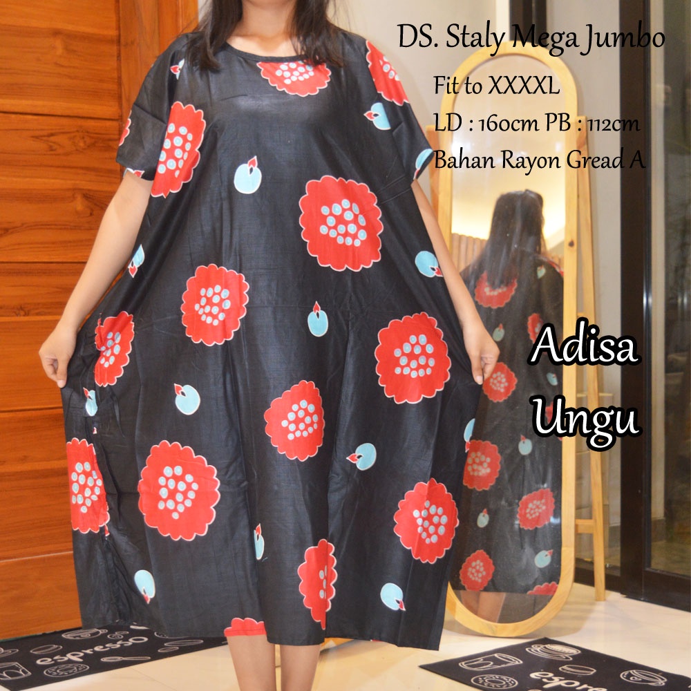 Daster Mega Jumbo Staly LD 160cm || Daster Jumbo Murah-Adisa Pink A