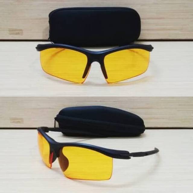 Kacamata pria night vision sporty half frame