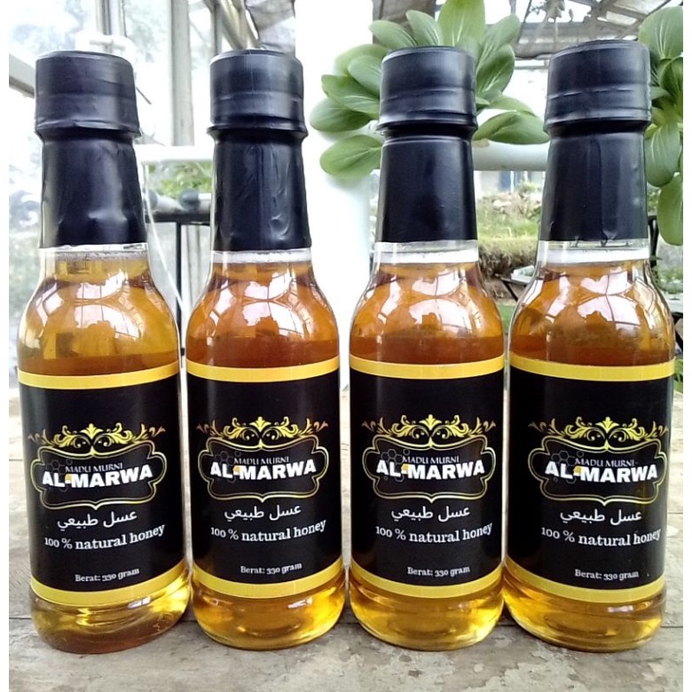 

MADU AL-MARWA Madu murni,madu asli 100%,nektar multiflora 4 botol 330gram