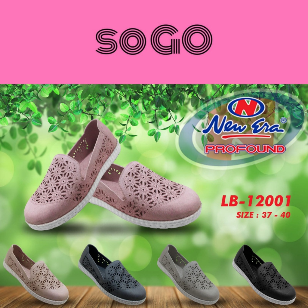 sogo NEW ERA LB 12001 PVR Sepatu Slip On Wanita Karet Terbaru Original Murah