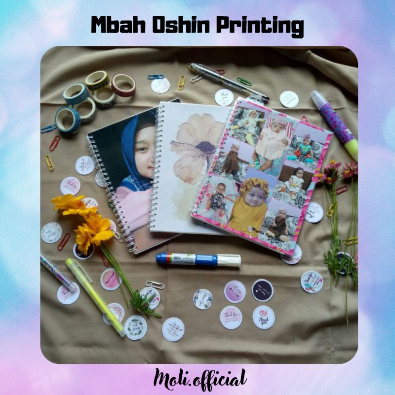 

Notebook Spiral Custom A4 / Buku Catatan Custom A4 Free Pulpen Cantik