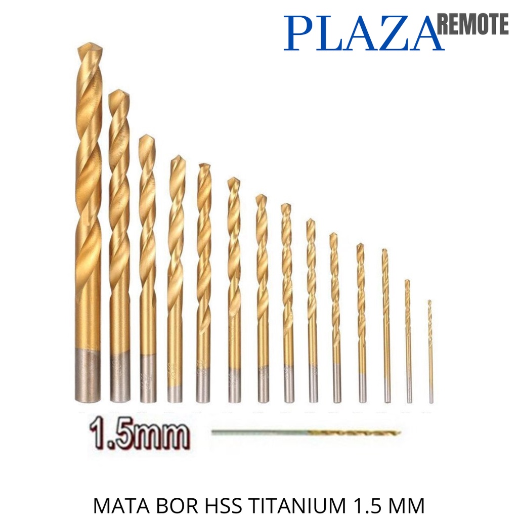 MATA BOR HSS TITANIUM COATED KAYU LOGAM BESI ALUMUNIUM 1,5 MM