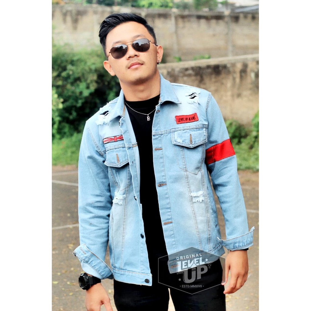 JAKET JEAN'S PRIA MODEL JEPANG FULL BORDIR MEN'S N CLOTH BANDUNG ORIGINAL BRANDIT BAHAN FULL DENIM 100% KUALITAS PREMIUM