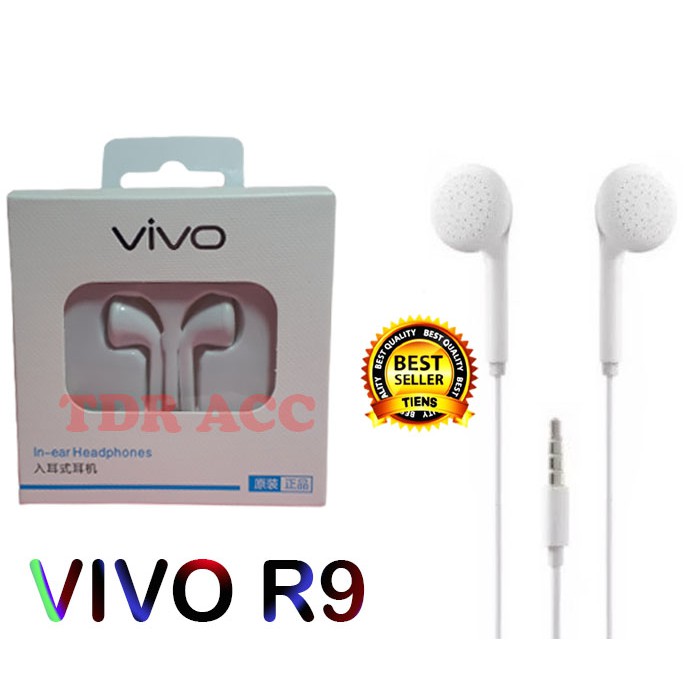 HEADSET - HANDSFREE - EARPHONE - R9 - R11 - FOR OPPO - VIVO - STEREO MEGABASS PACKINGAN IMPORT 100%