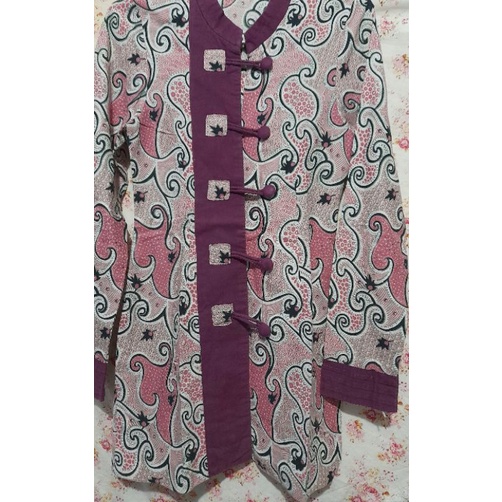 Preloved Tunik Batik Wanita Ungu