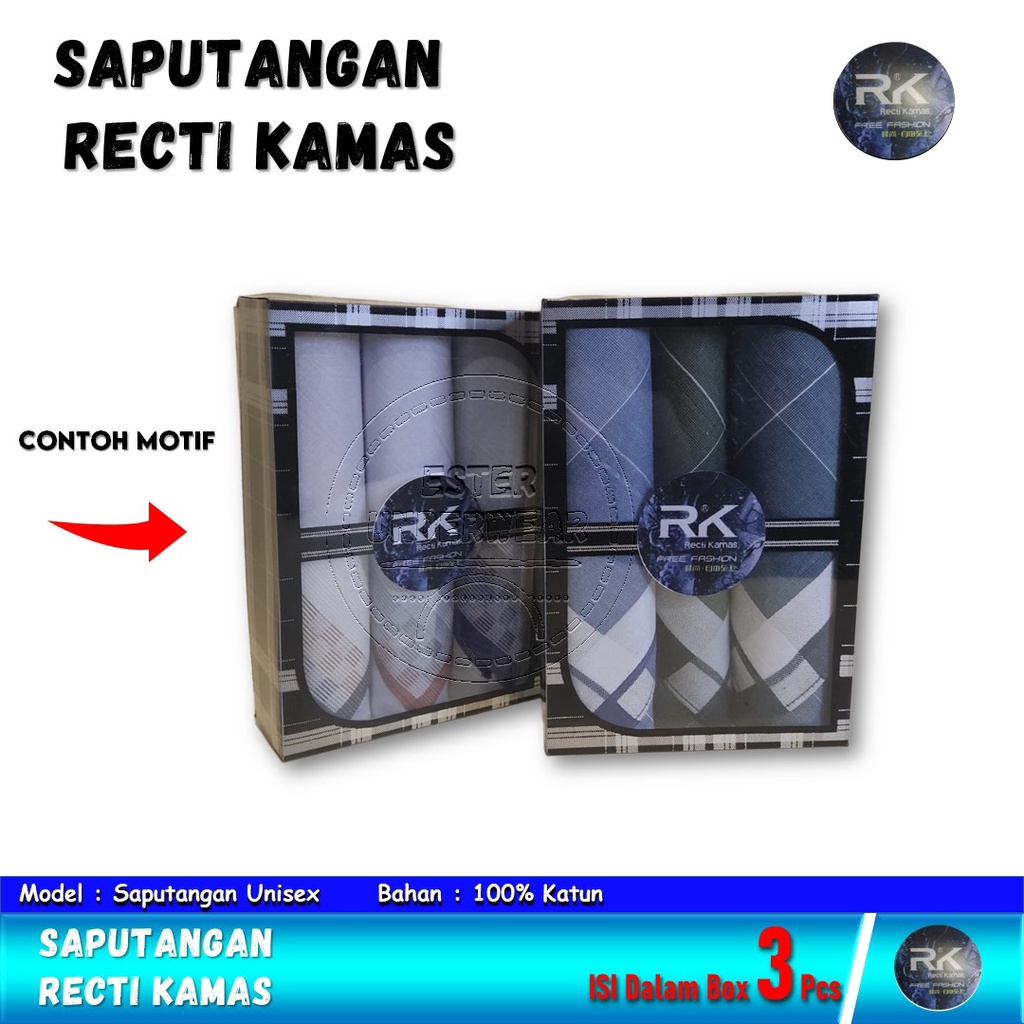 Saputangan Recti Kamas isi 3Pcs