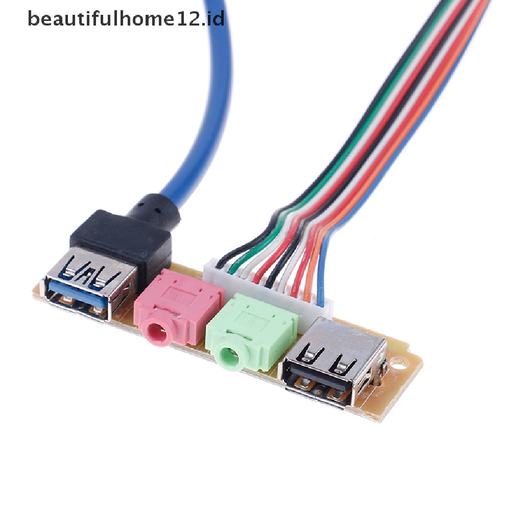 (beautifulhome12.id) Kabel panel Depan USB 2.0 + 3.0 Panjang 70cm Untuk Casing Komputer PC