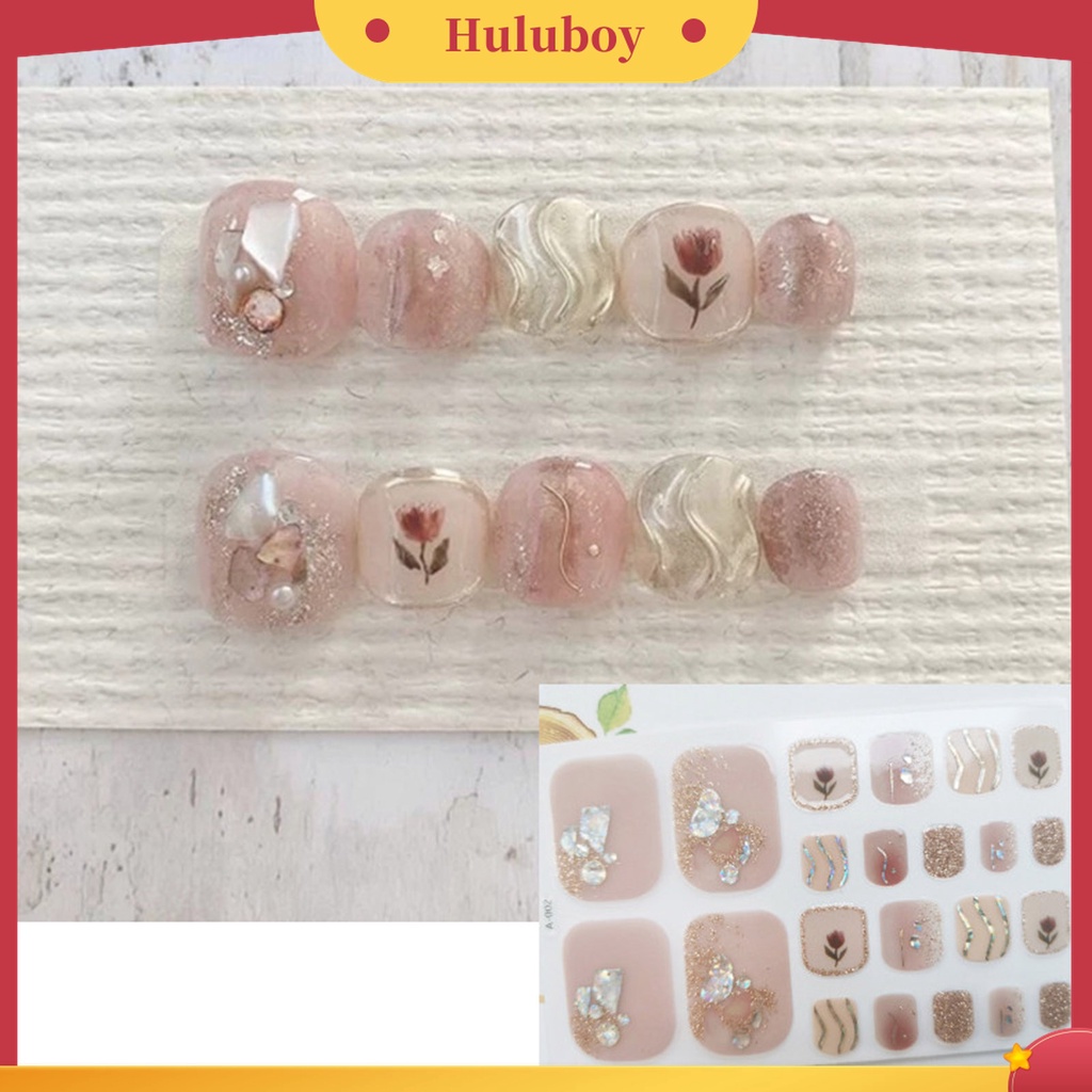 Huluboy Huluboy♡ Stiker Kuku Dengan Perekat Untuk Dekorasi Nail Art Wanita